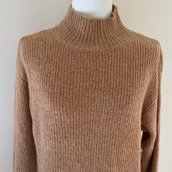 Dreamers Mock Neck Sweater Tunic Women's Large Spice Ribbed Soft Cozycore NWT - Picture 2 of 12